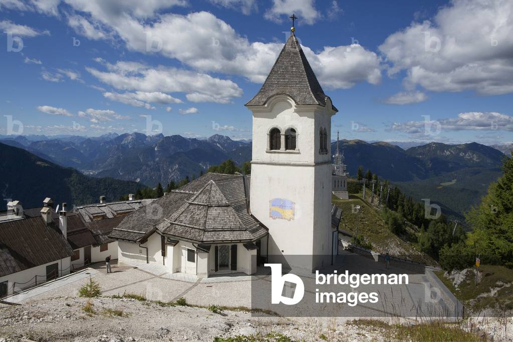 Monte Santo sanctum, church, XV century, Lussari, Friuli, Italy (photo)