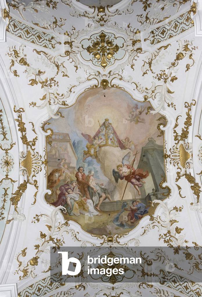 Andechs Monastery, Fresco, Andechs, Bavaria, Germany (photo)