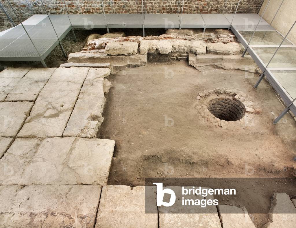 View of the Mediolanum Roman Forum under the Biblioteca Ambrosiana
