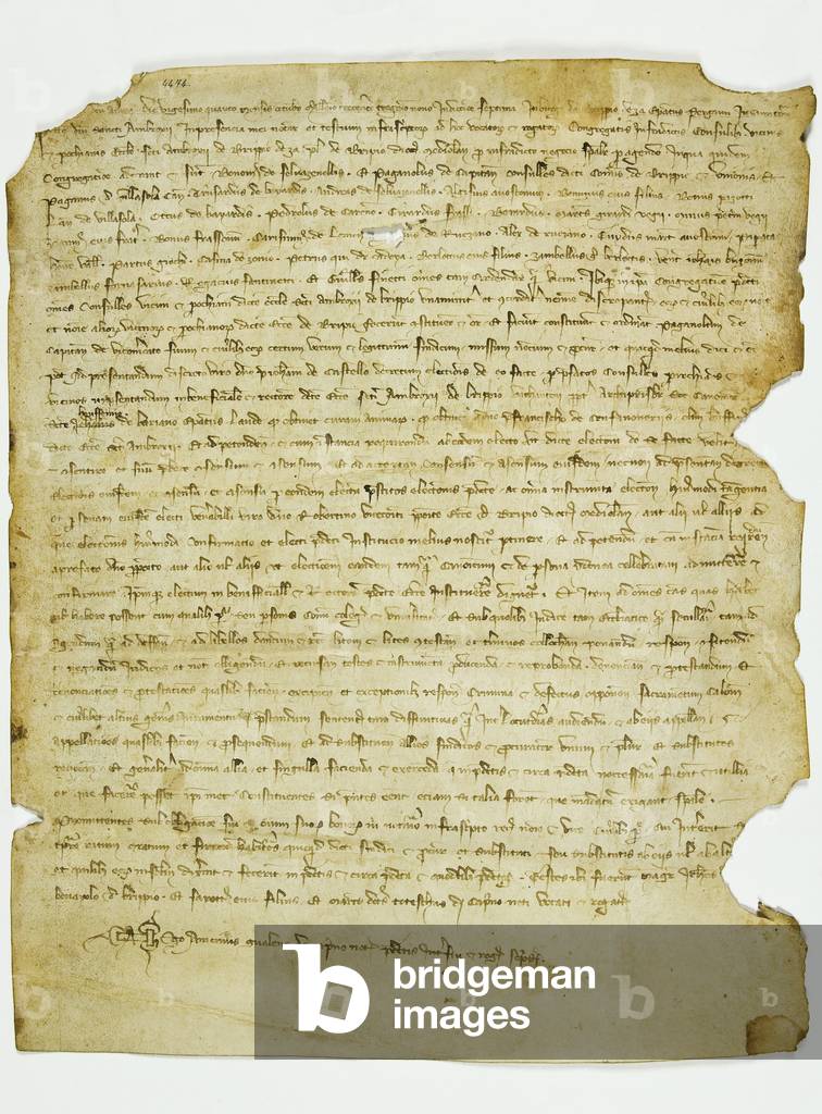 Brippio de Za. Plebis de Bripio Diocesis Mediolanensis, October 24 1339 (parchment)