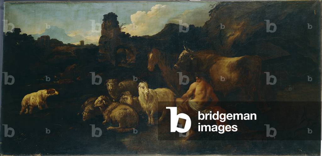 Country Scene with Shepherd
