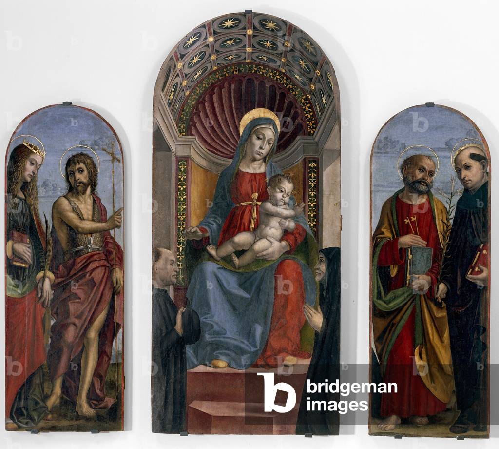 Triptych Madonna with Child and Saints