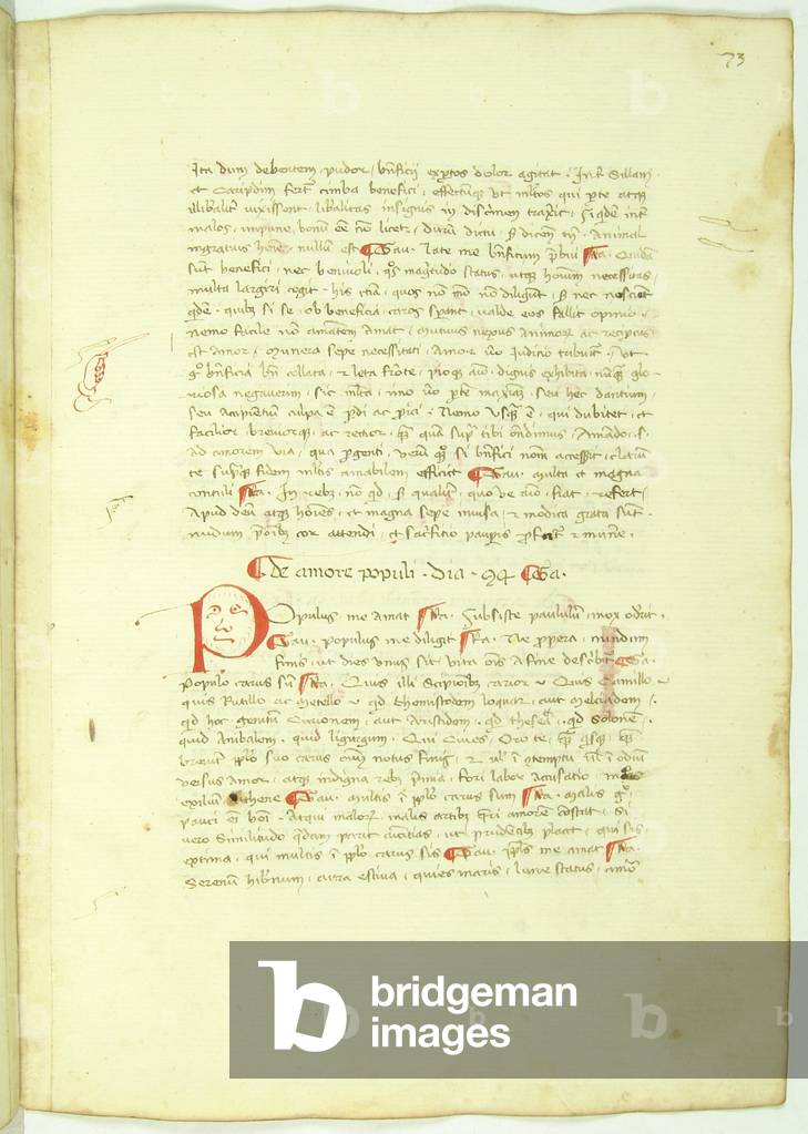 Illuminated page with initial from De remediis utriusque fortunae