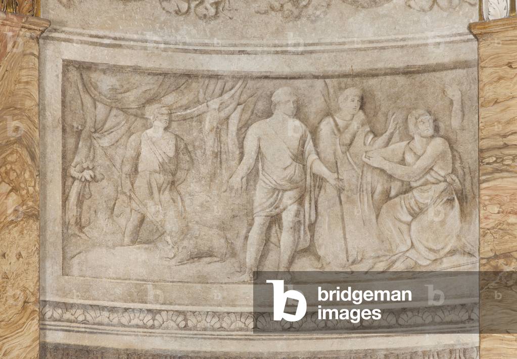 Fresco above the terracotta sculptural group