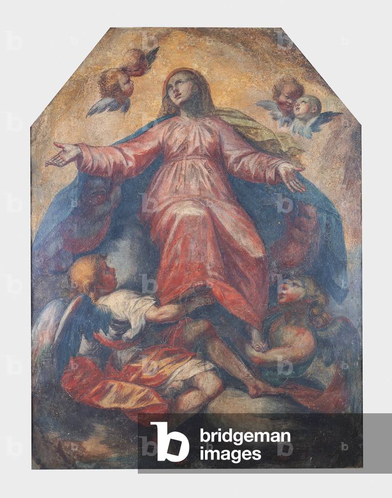 Assumption of the Virgin, 1695-1705 (removed fresco stuck on canvas mounted on panel)