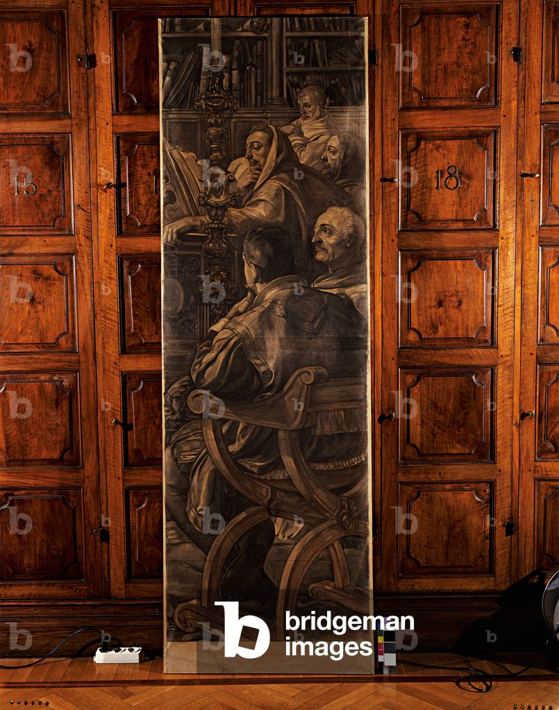 Episode from Saint Charles' Life: Vatican Nights, 1910 (w/c on canvas-backed paper)