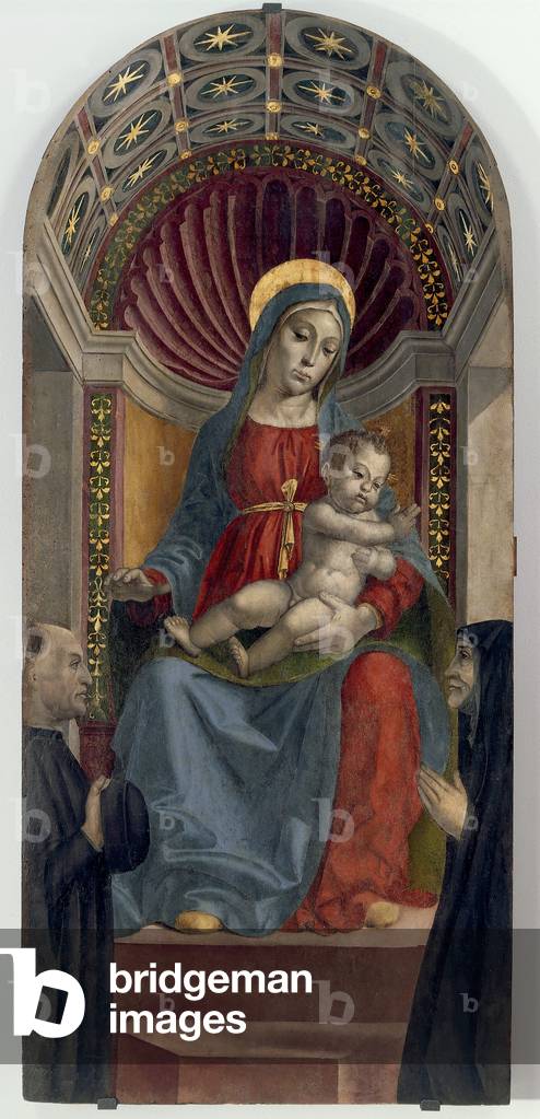 Triptych Madonna with Child and Saints (tempera and oil on panel)