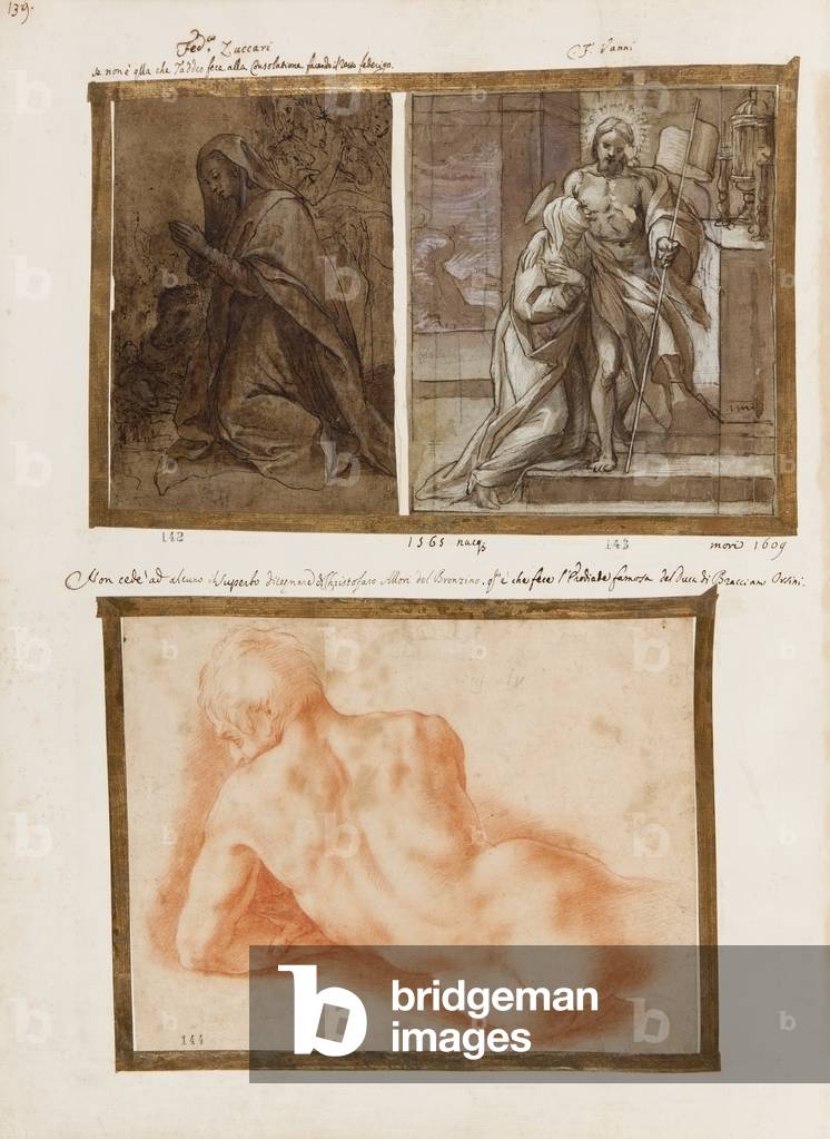 Kneeling Virgin Praying, Saint Catherine of Siena and the Risen Christ