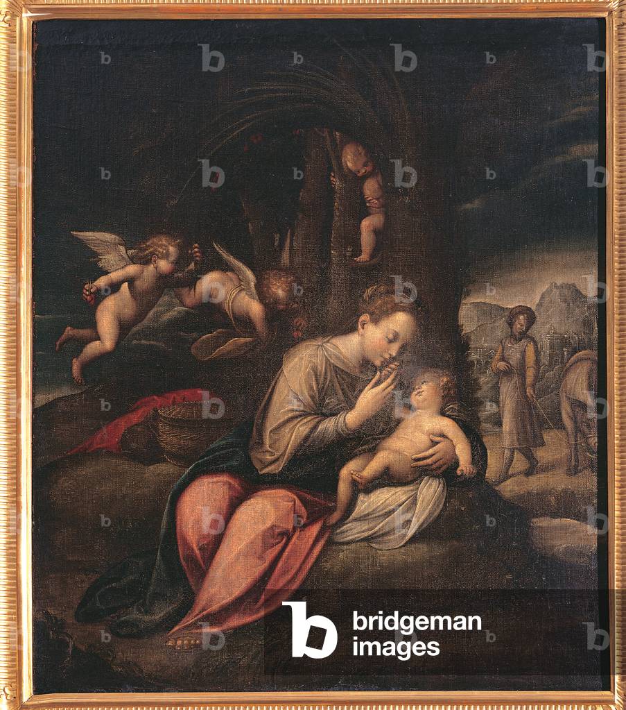Rest on the Flight into Egypt, 1595-99 (oil on canvas)