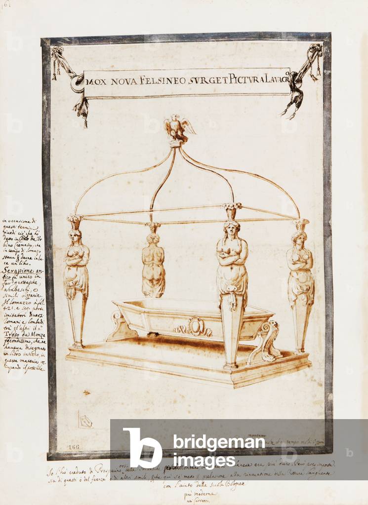 Fountain with Four Caryatids Holding a Canopy