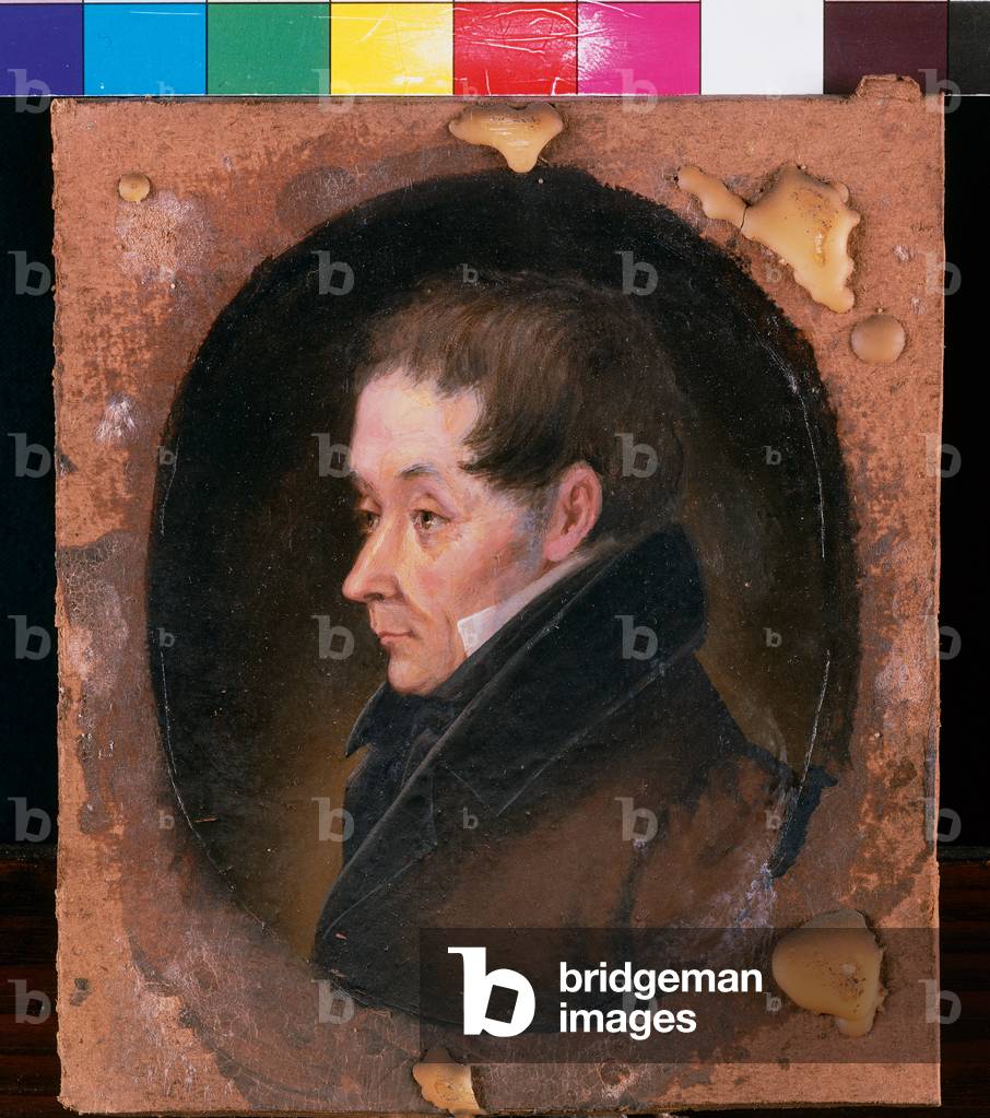 Portrait of the Count and Architect Gian Luca Cavazzi della Somaglia, 1830-32 (oil on cardboard)