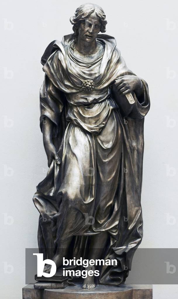 Allegory of Mathematics, c.1673 (terracotta painted as fake bronze)