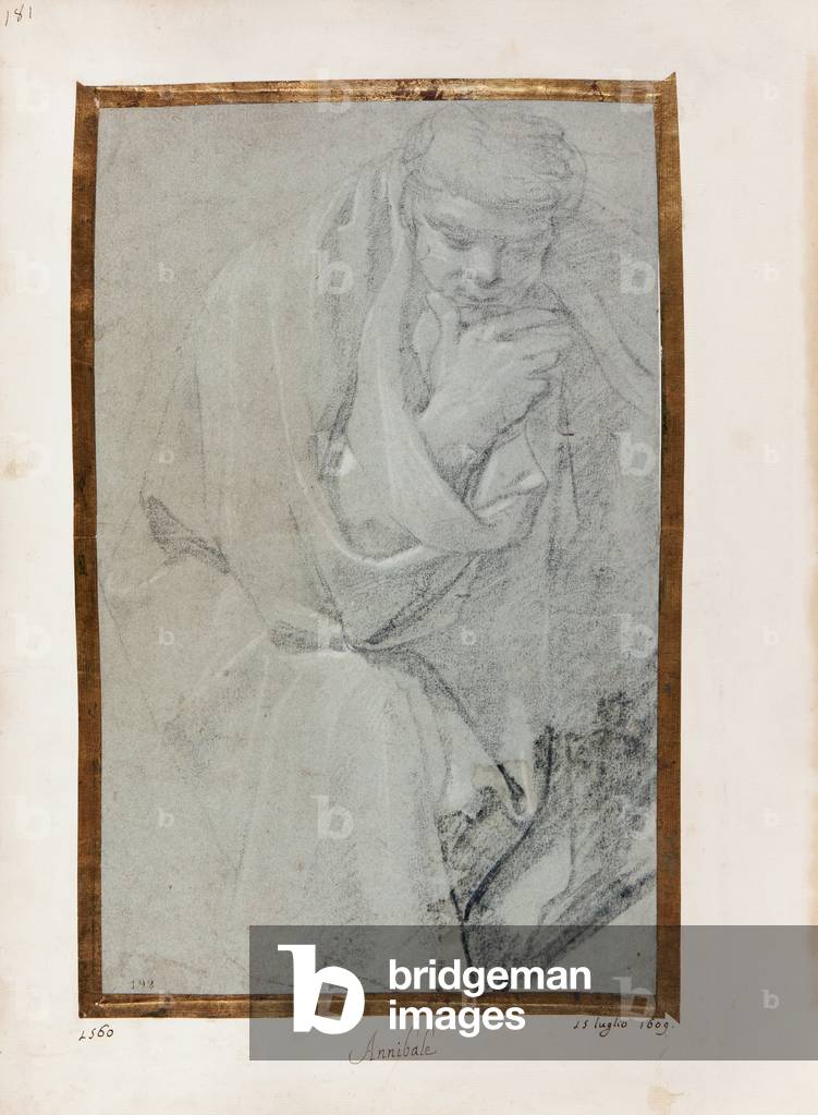 Sitting Man Wrapped in Drapery