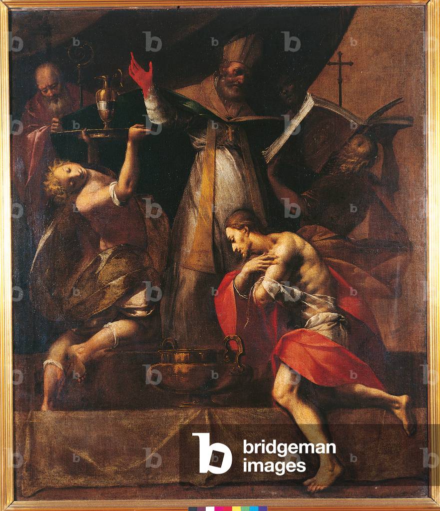The Baptism of Saint Augustine, 1618-50 (oil on canvas)