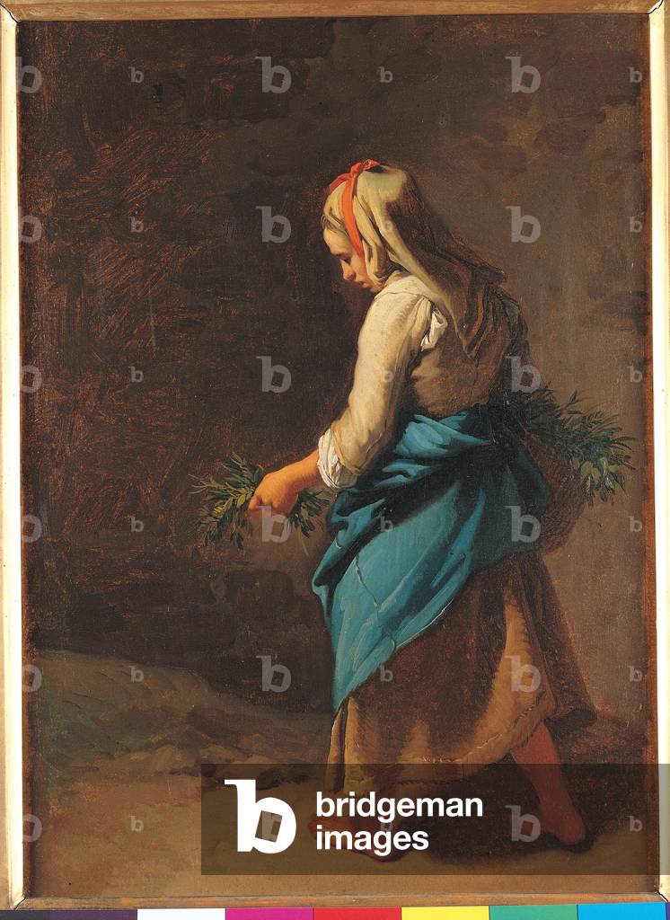 Peasant, c.1750-60 (oil on paper)