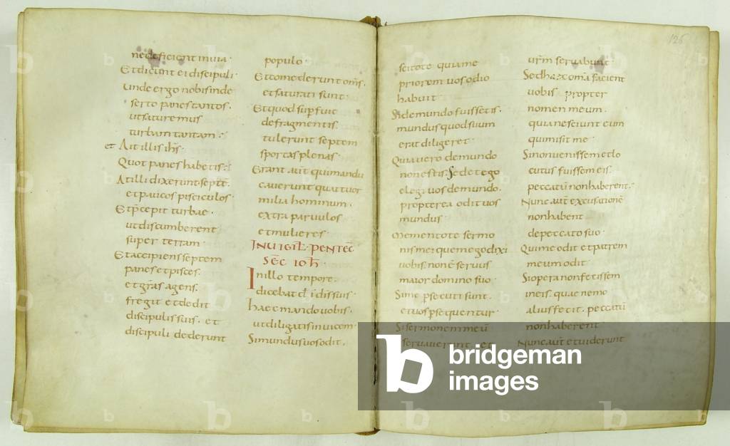 Pages from the Gospel for the Last Station (in ecclesia maiore) of the Triduum Litanies (vellum)
