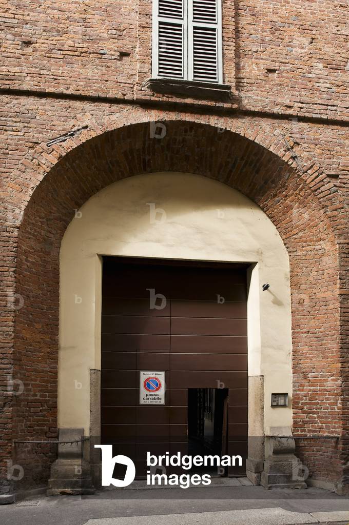 Entrance Door of the Biblioteca Ambrosiana, Milan (photo)