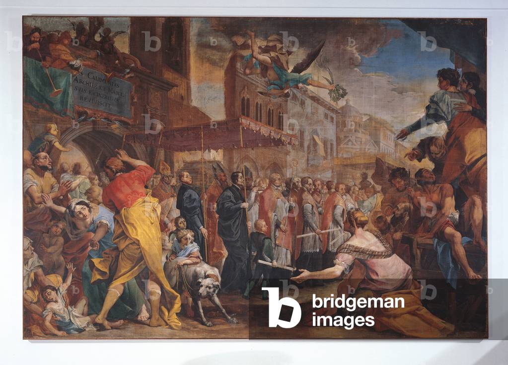 Federico Borromeo Translating the Body of Saint Calimerius, 1670 (oil on canvas)