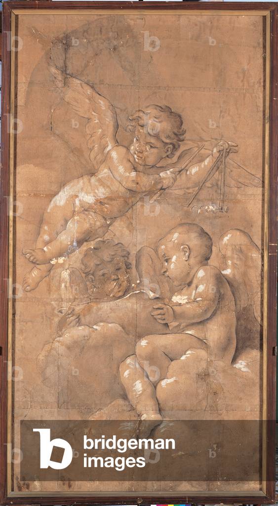 Musician Angels, 1760-69 (charcoal, tempera & white lead on cardboard mounted on canvas)