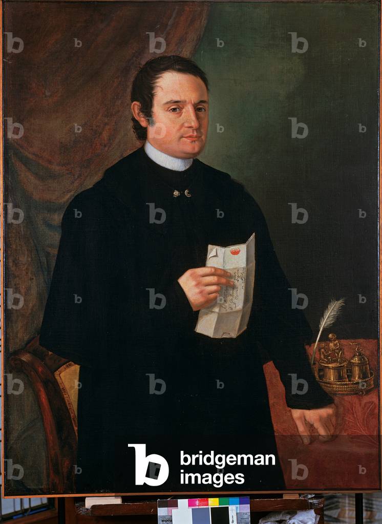 Portrait of the priest Giovanni Berra, 1800-50 (oil on canvas)
