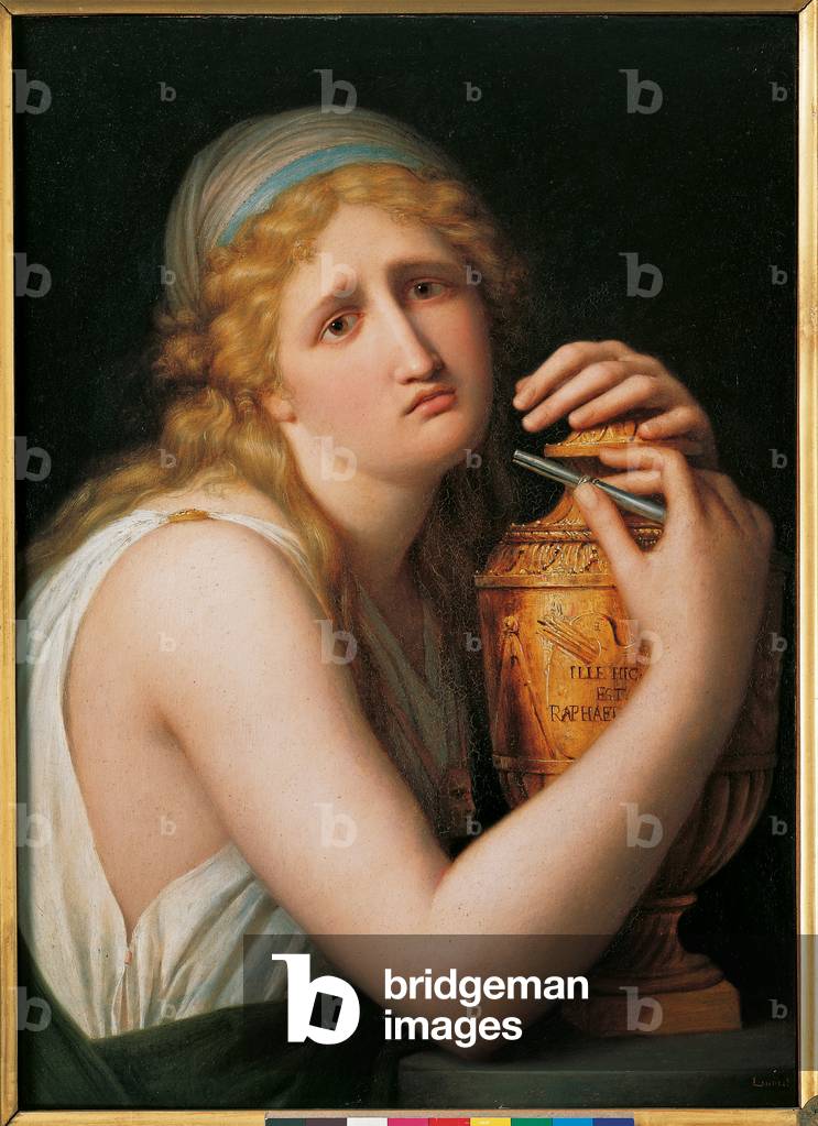 Young Woman Holding a Raphael's Funerary Urn, 1795 (oil on panel)
