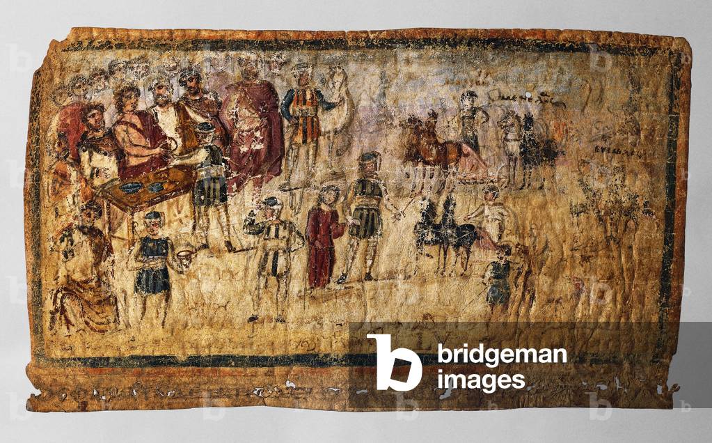 Funeral games in honor of Patroclus: chariot race, parade of the athletes, prize-giving