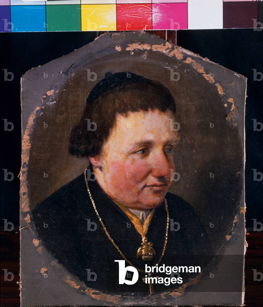 Portrait of the Bishop of Brescia, Gabrio Maria Nava, 1831 (oil on canvas mounted on panel)