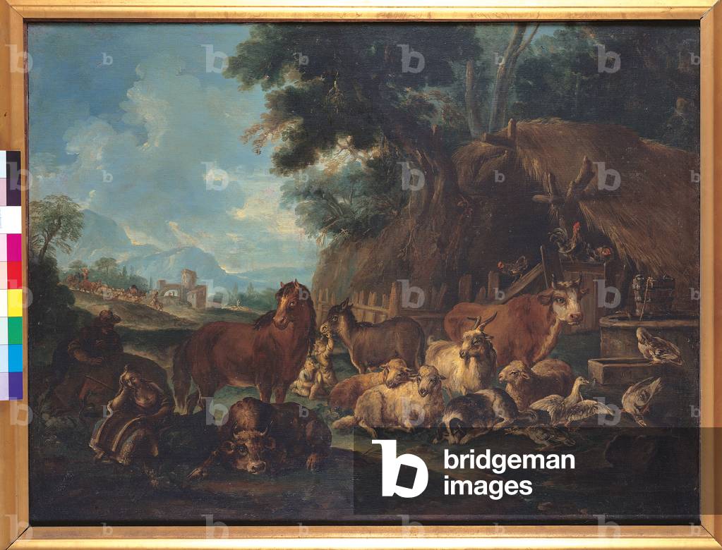 Pastoral Scene (oil on canvas)