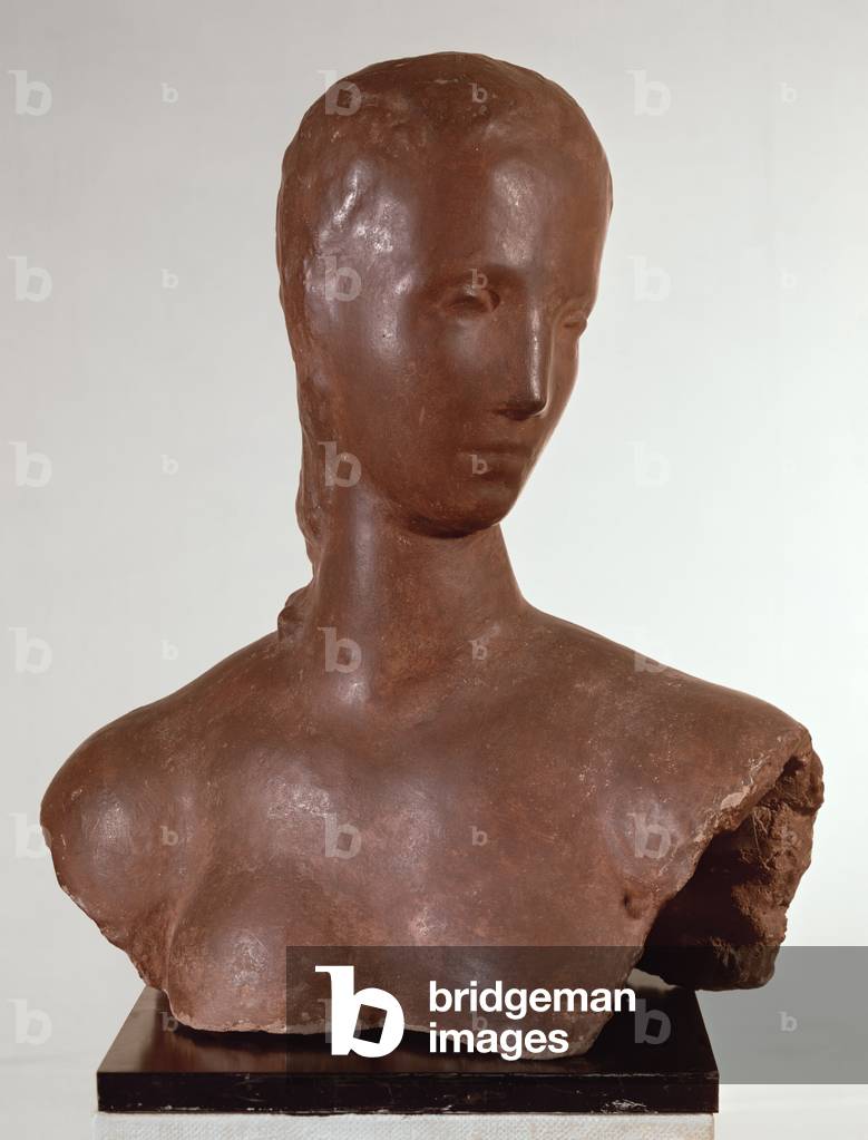 Head of a Woman, 1913/14 (red cement cast)