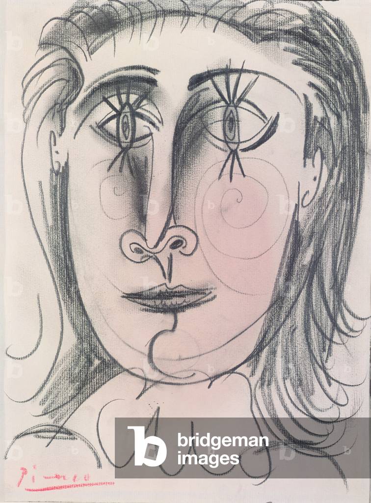 Bild von Zeichnung "Kopf einer Frau (Dora Maar) 1941 (Bleistift auf Papier)", 1941 von Pablo Picasso
