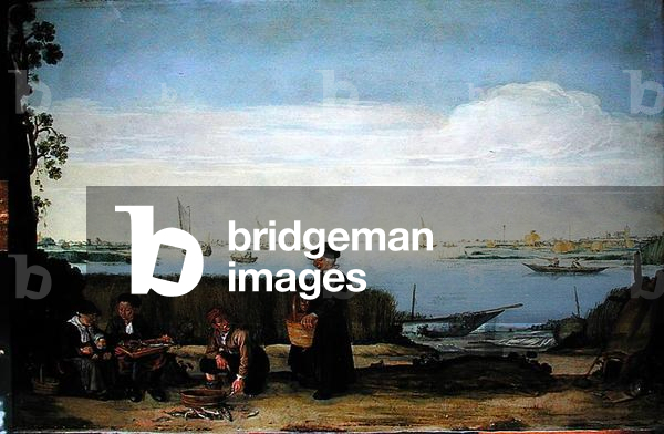 The Fish Sellers (oil on copper)