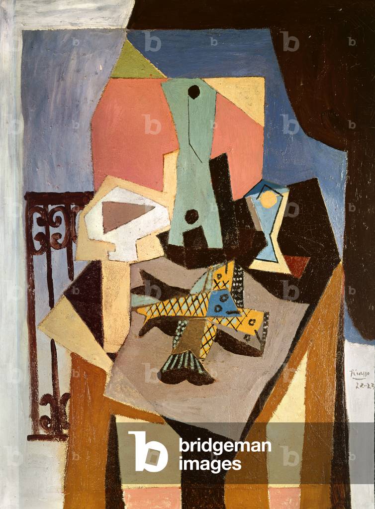 Immagine di Dipinto "ancora la vita con pesci 1922-23 (olio su tela)", 20th Secolo di Pablo Picasso