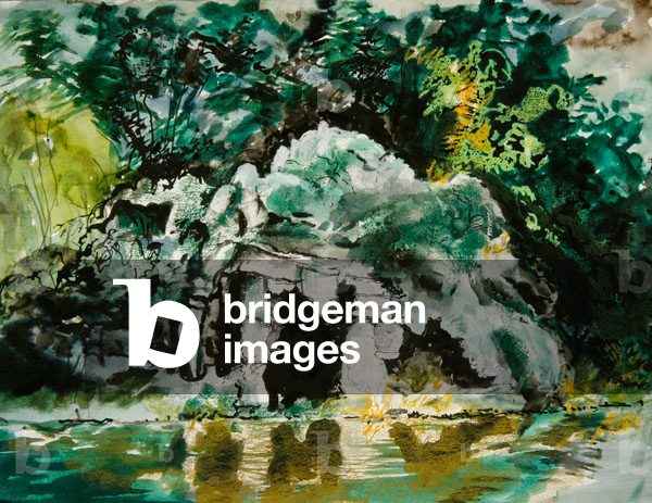 The Grotto, Ascot Place, Berkshire, 1986 (w/c & mixed media on paper)