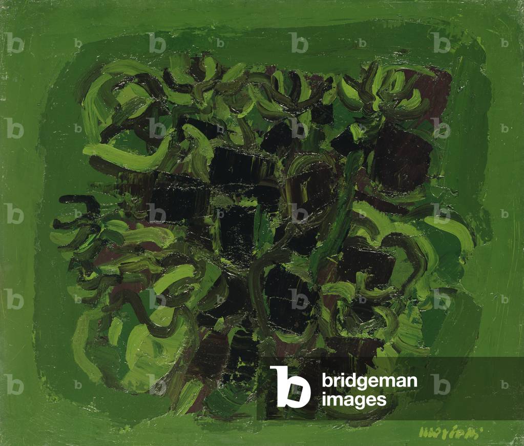 Green Sunflowers, 1970 (oil on canvas)