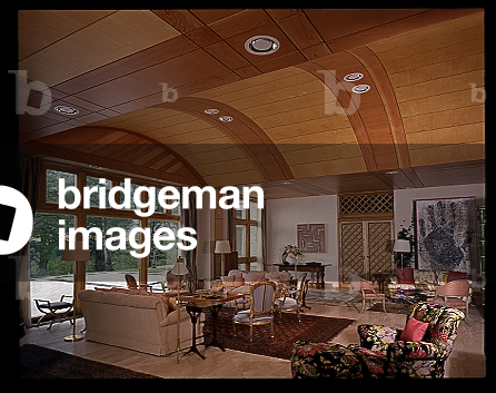 View of the living room, New House, Wadhurst Park, Sussex, 1986 (photo)