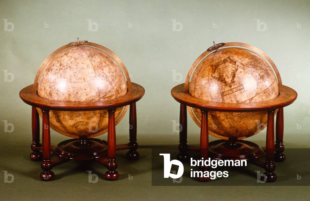 Pair of celestial and terrestial globes, c.1750 (mixed media)
