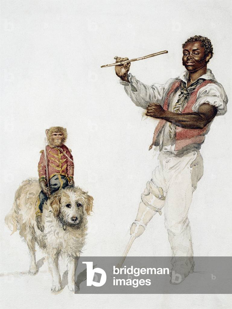 The entertainer, c.1870 (w/c on paper)