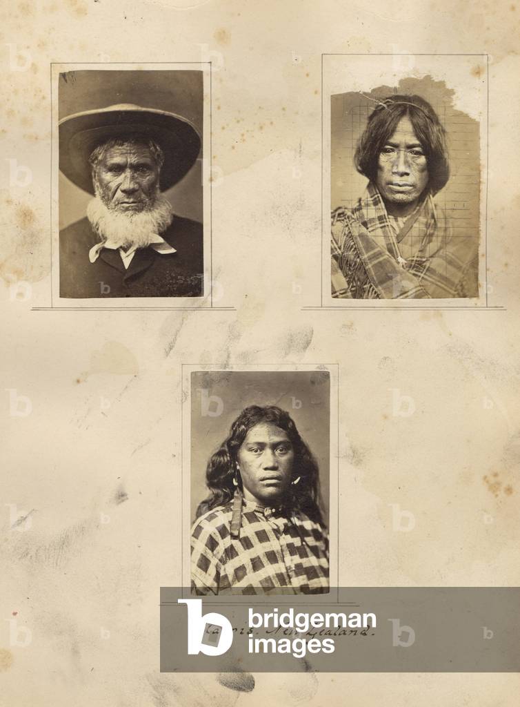 Maoris, New Zealand, c.1865 (albumen print)