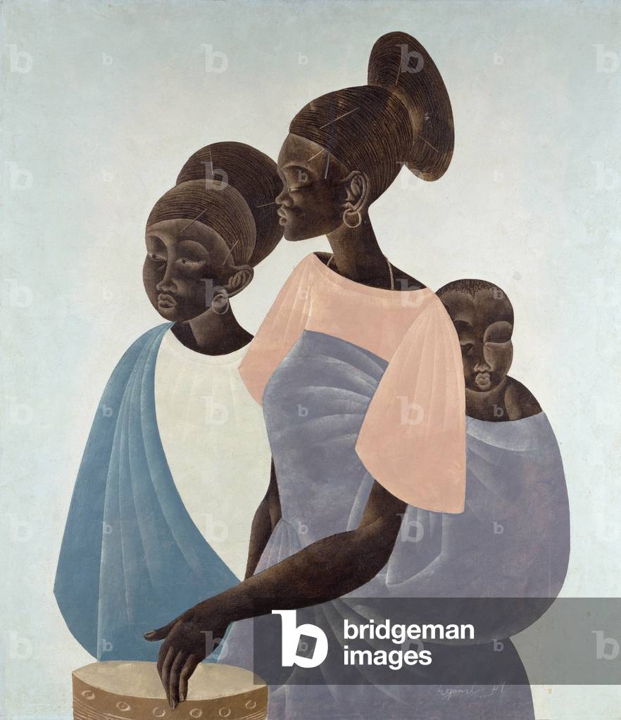 Mangbetu Women, 1971 (oil on canvas)