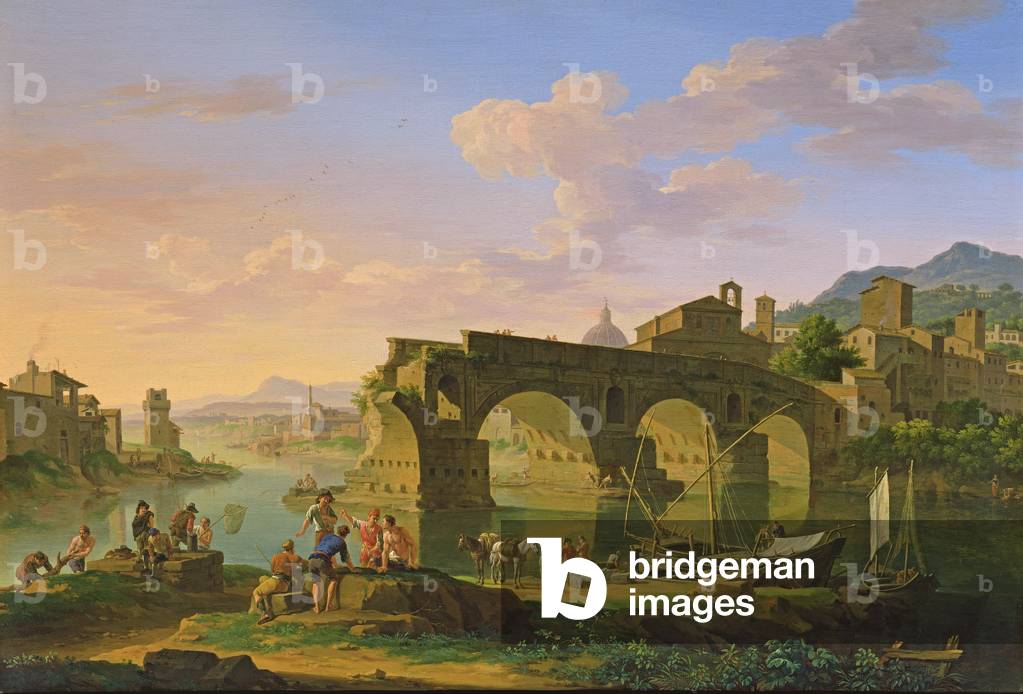 The Ponte Rotto in Rome (oil on canvas)