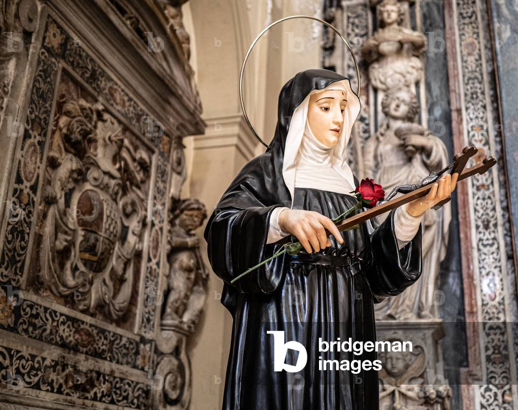 Virgin contemplates the body of Christ Cathedral of Palermo