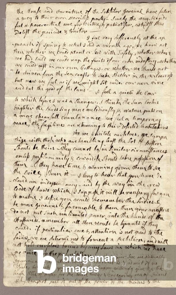 Page 2, Letter from Abigail Adams to John Adams, 31 March - 5 April 1776 (ink on paper)
