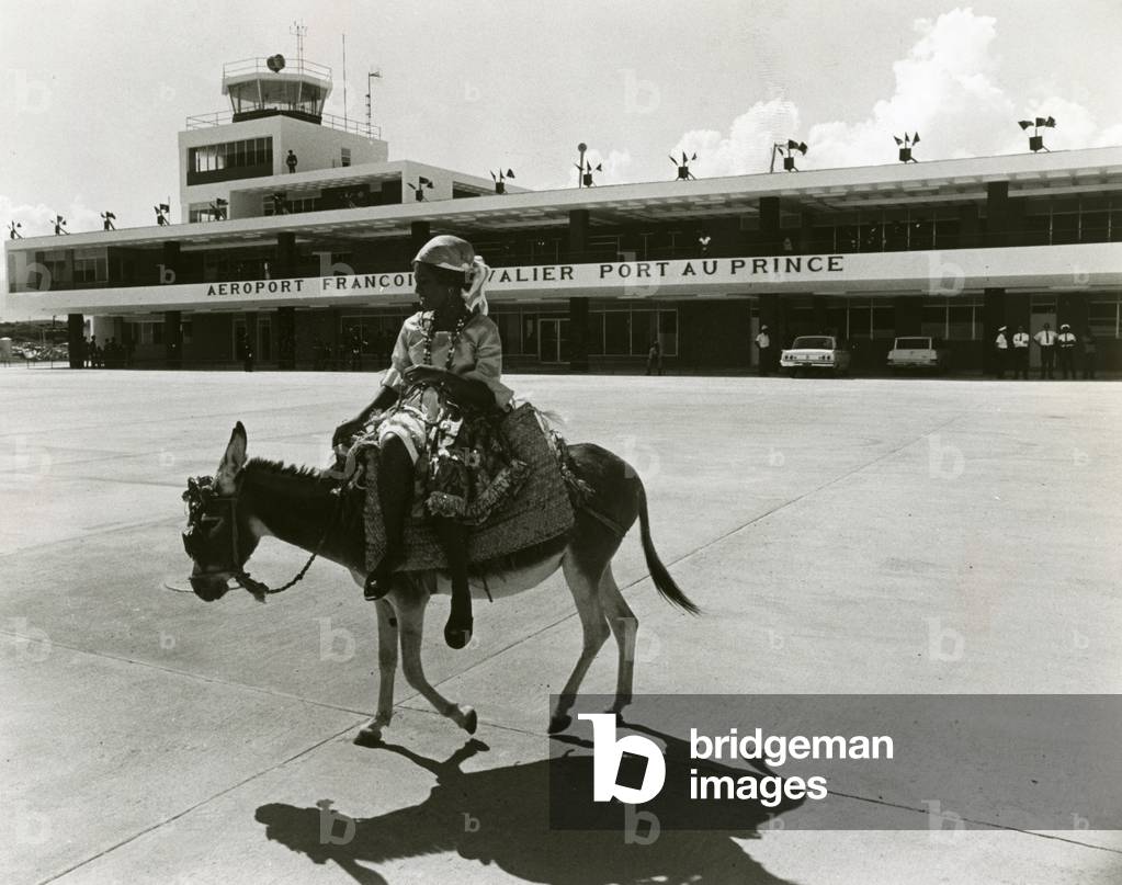 Port-au-Prince Airport, Haiti, c.1965 (b/w photo)
