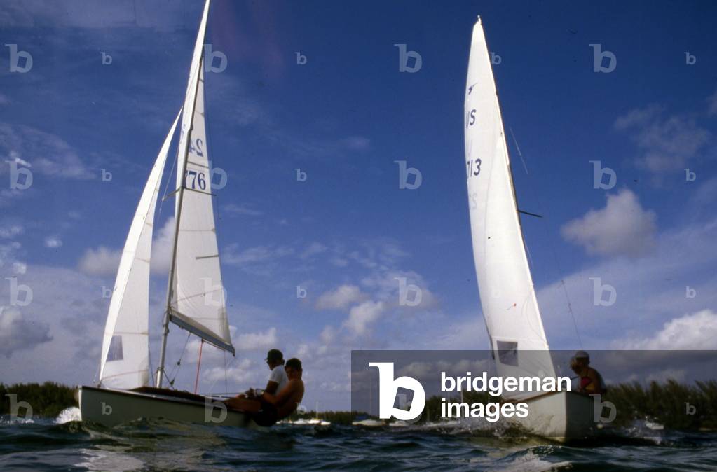 Racing on Biscayne Bay, c.1990 (photo)