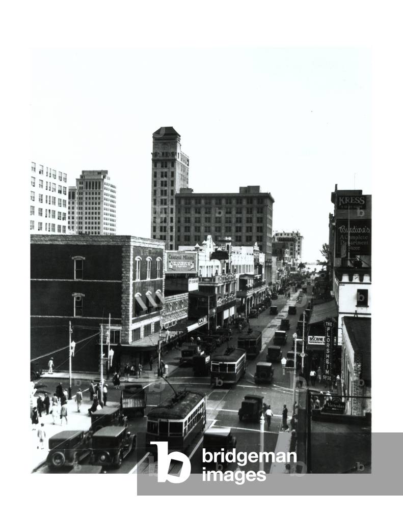 Flagler Street, Miami, 1922 (b/w photo)