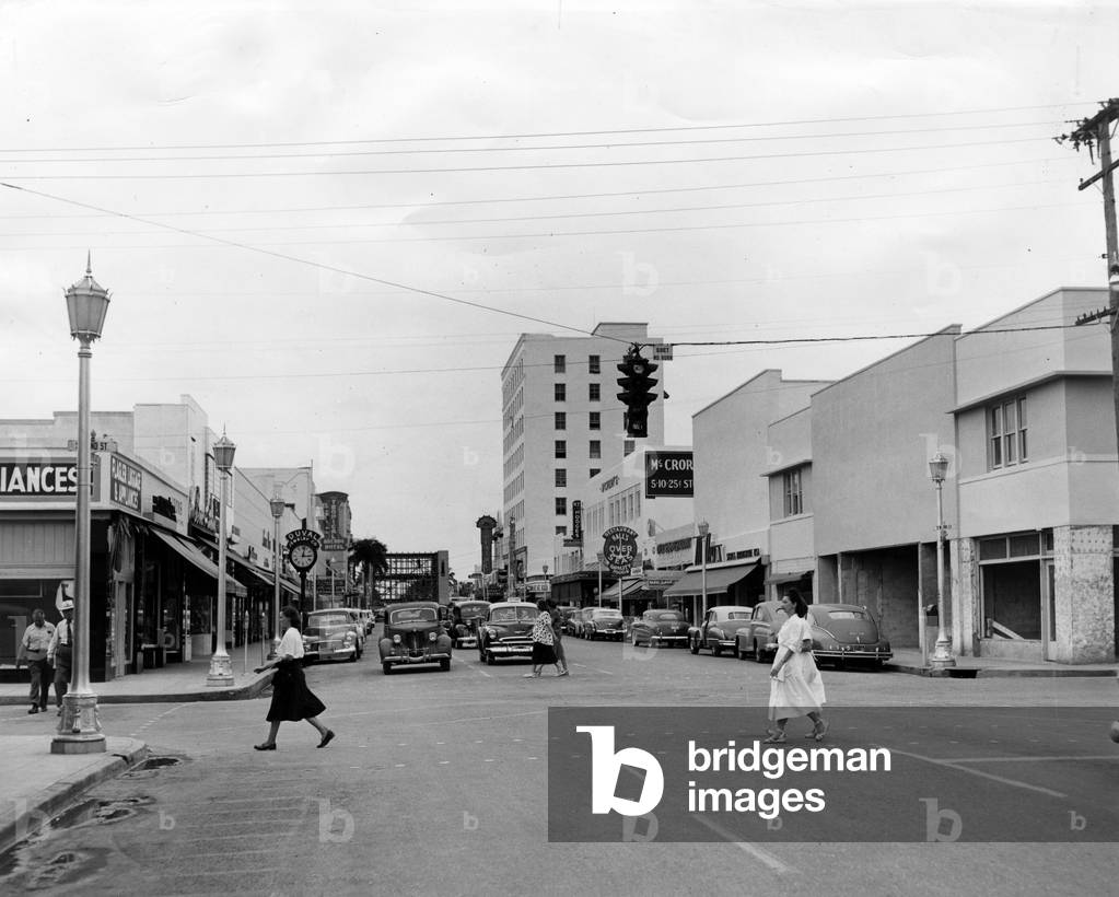Andrews Avenue, Fort Lauderdale, 1949 (b/w photo)