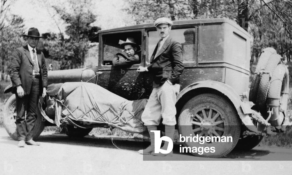 Three men on their way to Miami, c.1926 (b/w photo)