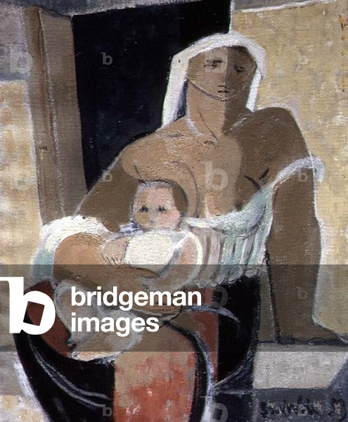Mutter und Kind, 1959 (Öl auf Leinwand)