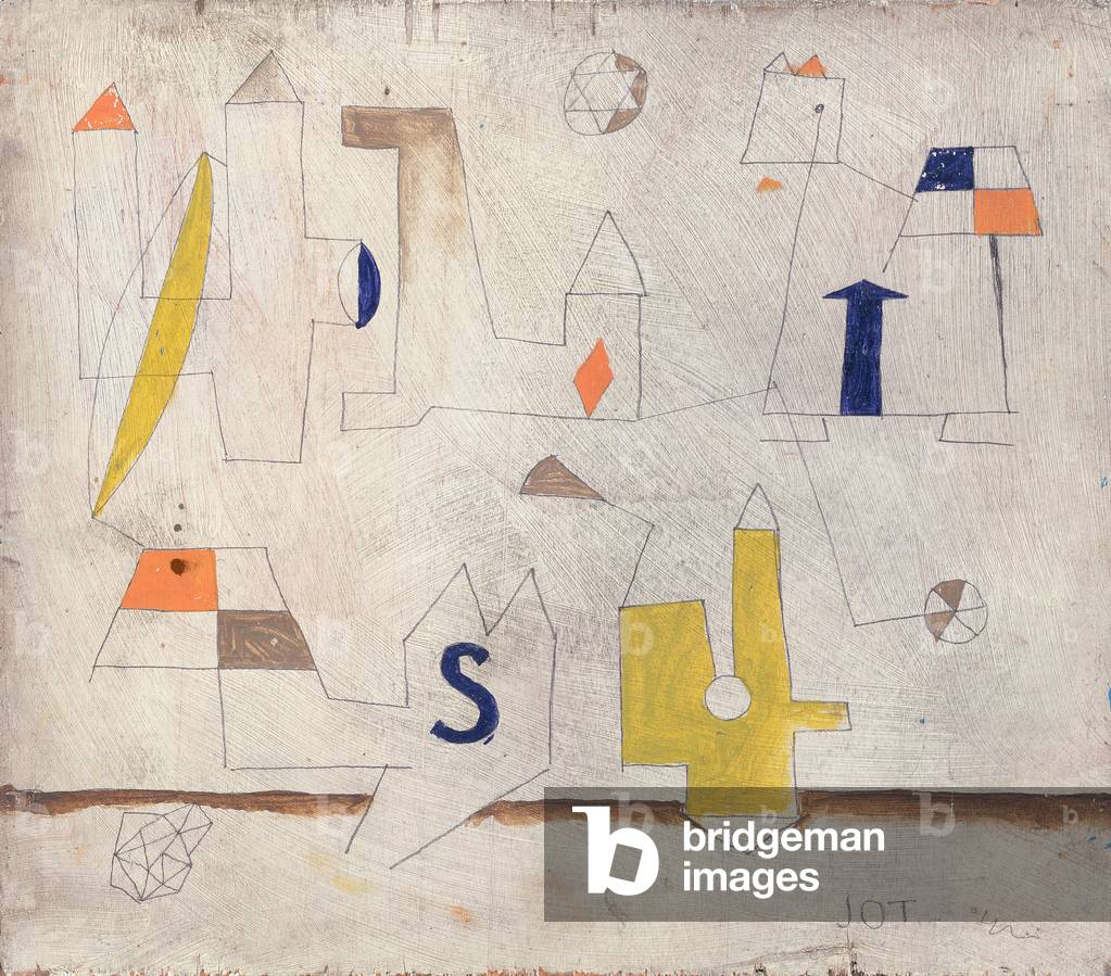 Studio, 1937 (olio e matita su tavola)