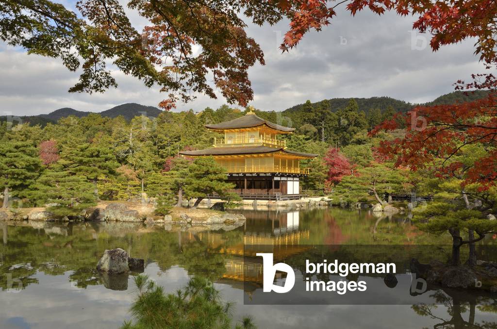 Kinkaku-ji (Golden Pavilion Temple) or Rokuon-ji (Deer Garden Temple) - Kyoto (Japan) - Kamakura period - Buddhist temple - pond garden - UNESCO World Heritage designation 1994 - Kinkaku-ji (Temple of the Golden Pavilion) or Rokuon-ji (Deer Garden Temple) - Kyoto (Japan) - Kamakura period - Buddhist temple - pond garden UNESCO World Heritage Site 1994